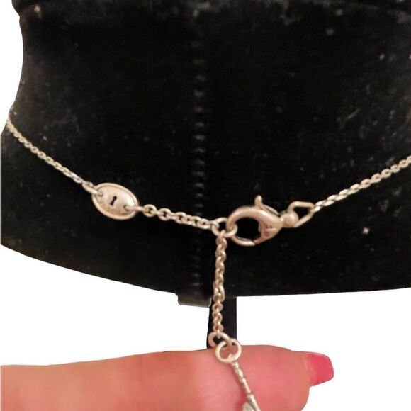 Fossil Silver-toned Purple Stone Fire Fly Lock and Key Necklace - Picture 8 of 8